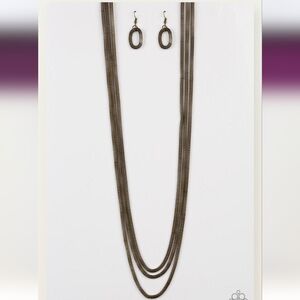 Street Sweep Brass Statement Necklace